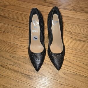 Report Black Cutout Heels